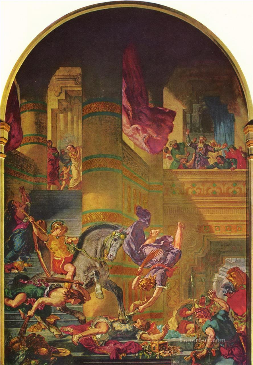 the expulsion of heliodorus 1861 Eugene Delacroix Oil Paintings